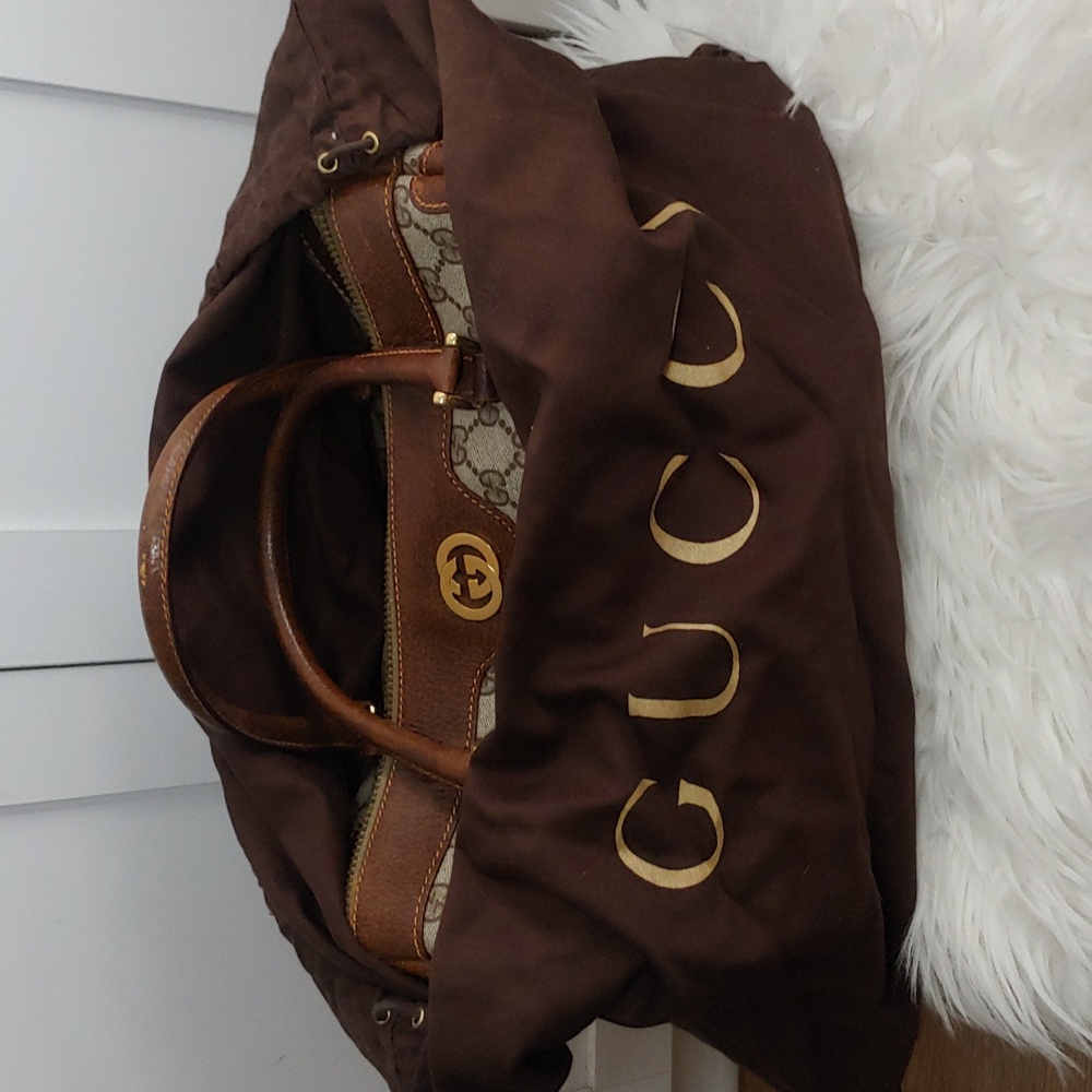 Authentic Vintage Gucci GG Monogram Supreme Boston Doctor Satchel Bag - Picture 2 of 10